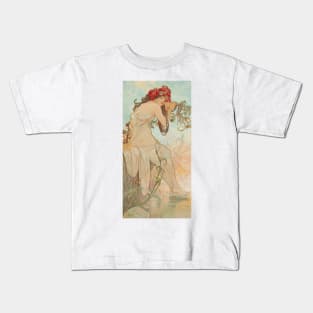 Summer, Mucha Kids T-Shirt